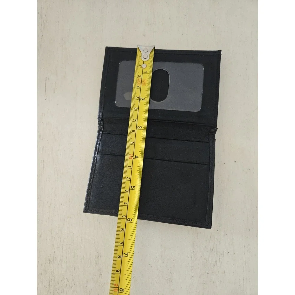 Buxton Leather Black Front Pocket Money Clip & Case Card Holder Gift VG Cond